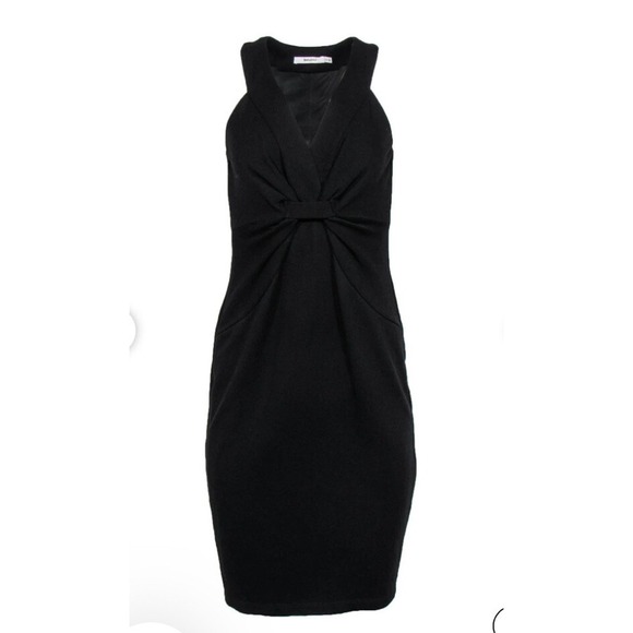 Bailey 44 Dresses & Skirts - Bailey 44 Black Twisted Knot V-Neck Sheath Cocktail Dress Womens Small